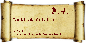Martinak Ariella névjegykártya